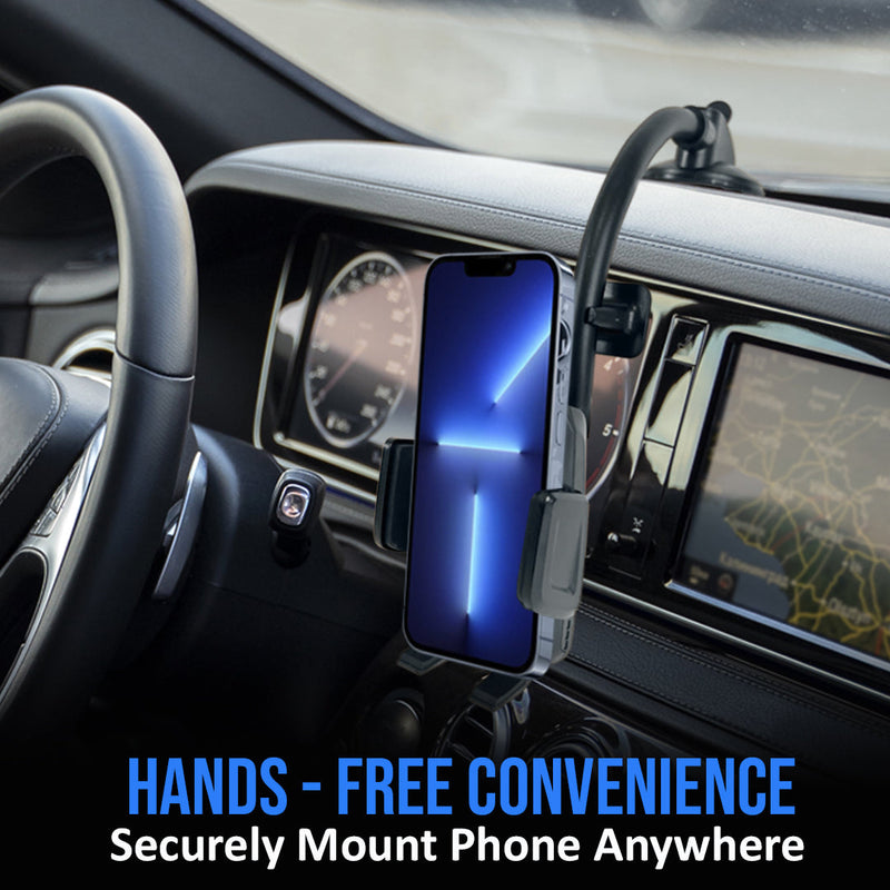 Car Phone Mount Holder with Long Neck Anti Shake Cradle-1