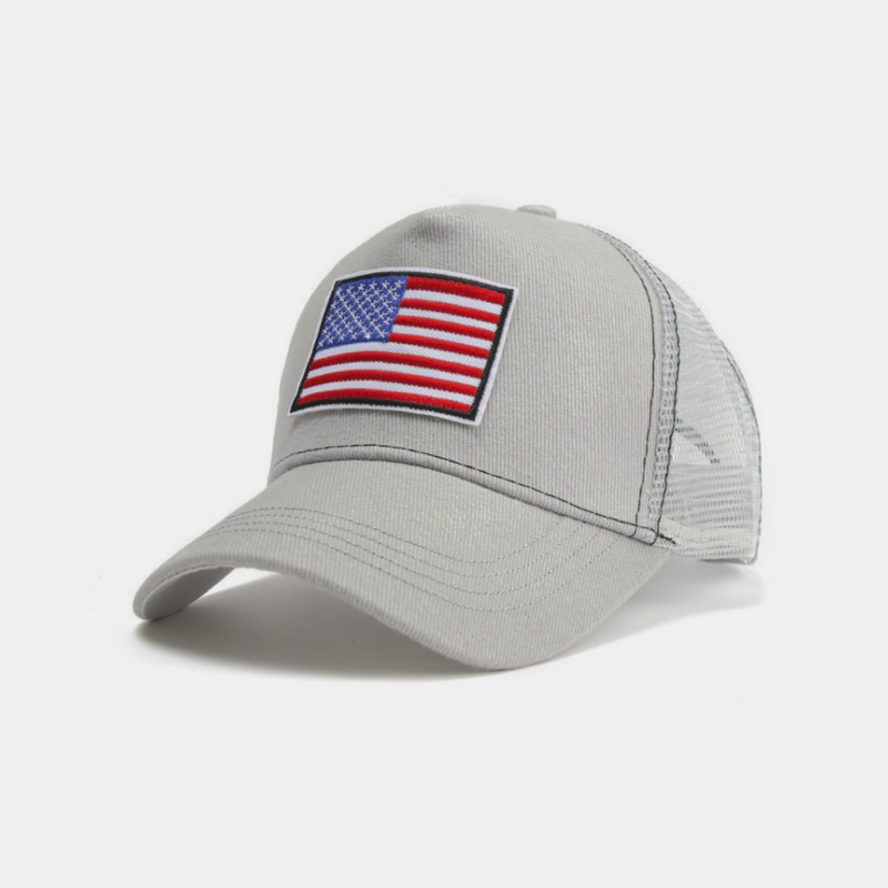 American Flag Trucker Hat with Adjustable Strap-9