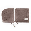 Organic Pointelle Swaddle Blanket + Hat Gift Set-8