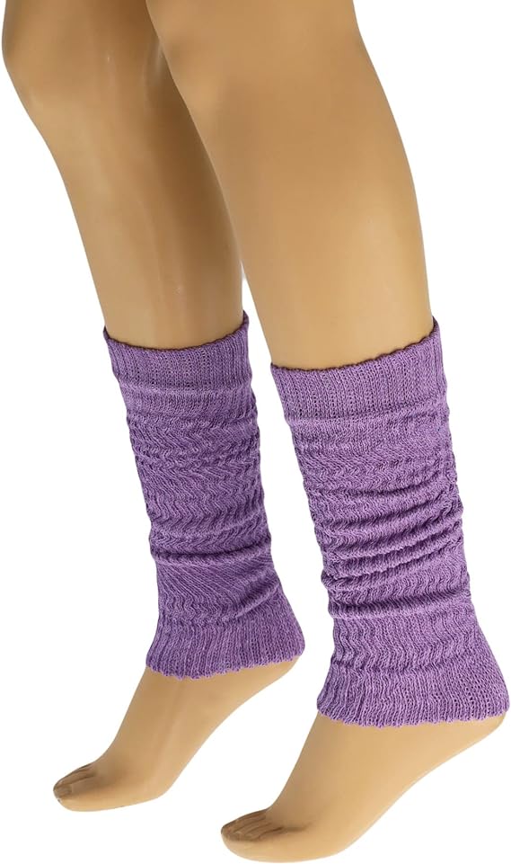 1 Pair - Cotton Leg Warmers Boot Socks Retro Style Knitted Retro Baggy Leg Warmer-8