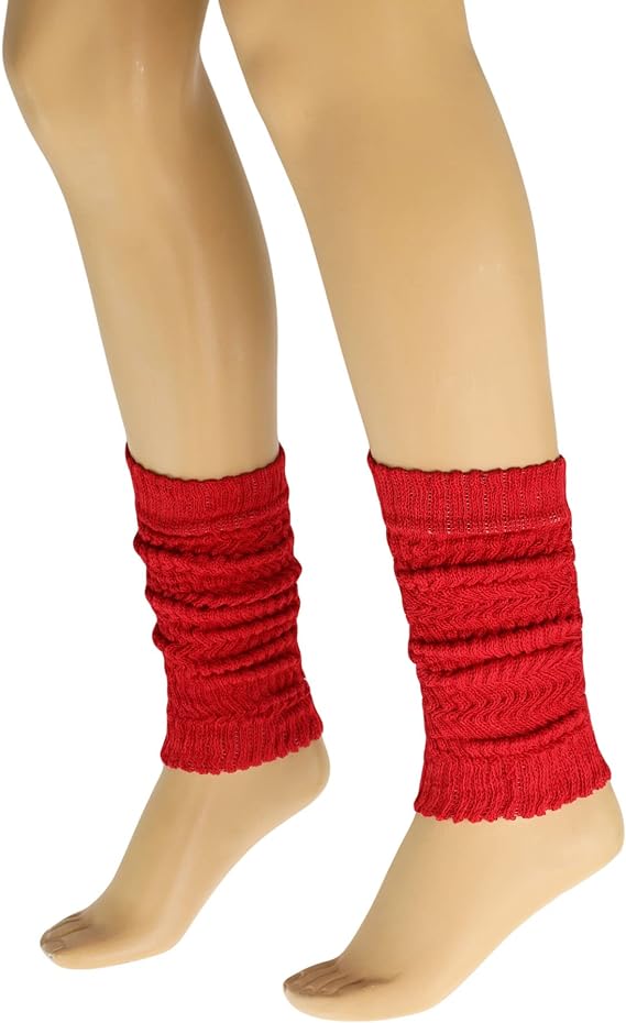 1 Pair - Cotton Leg Warmers Boot Socks Retro Style Knitted Retro Baggy Leg Warmer-9