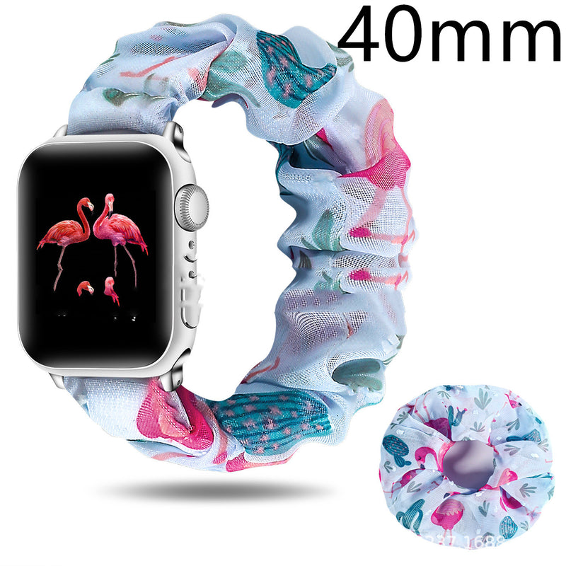 Color: Flamingo blue40mm - Hair Tie Strap Calico Hair Tie