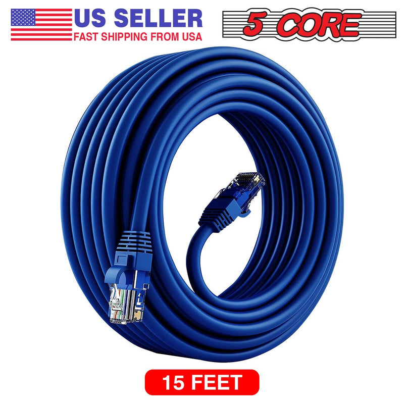 5Core Cat 6 Ethernet Cable Long Computer Internet Cables WiFi RJ45 Cord for Gaming-8