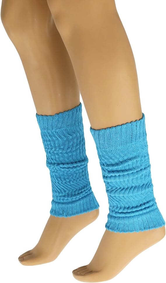 1 Pair - Cotton Leg Warmers Boot Socks Retro Style Knitted Retro Baggy Leg Warmer-10