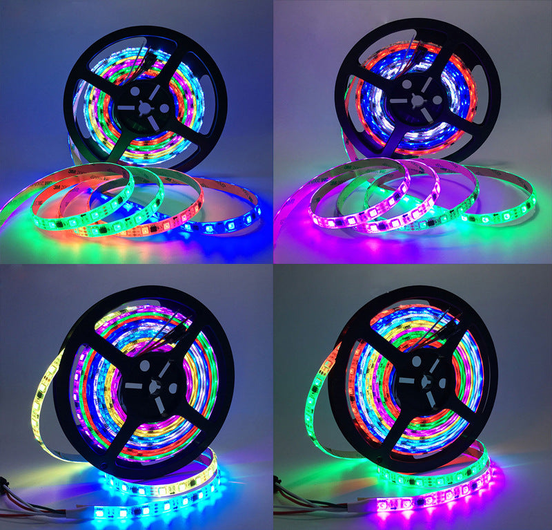 Model: US waterproof, Style: 5m 3A - 5050 Light Strip Symphony Music Set