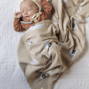 Luxury Knit Llama Swaddle Baby Blanket-3