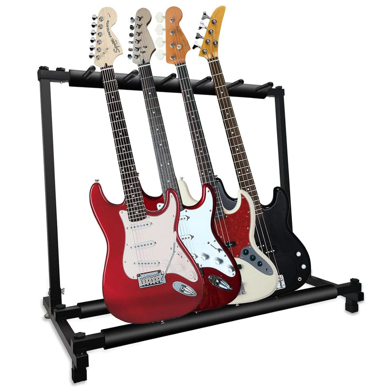 5 Core Multi Guitar Rack Stand Floor 5 Slot Adjustable Flying V Guitars Holder-0