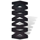 Black Square Umbrella Stand Storage Holder Walking Stick Steel 19.1"