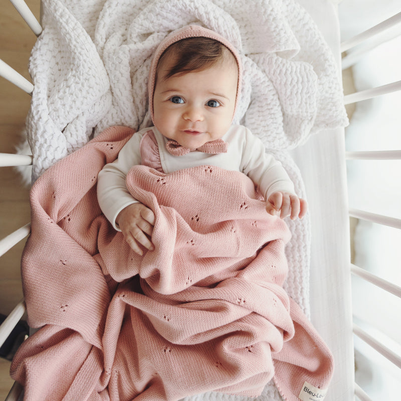 Organic Pointelle Luxury Knit Swaddle Blanket-3