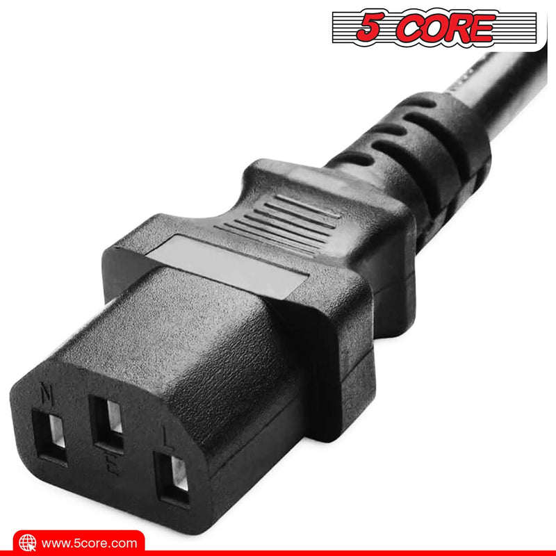 5Core AC Power Cord 6 Ft 3 Prong US Male - Female Extension Adapter 16AWG 125V 13A-1