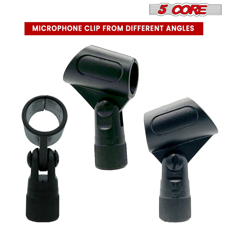 5 Core Microphone Clip Holder 6 Pieces with Screw Adapters 5/8 to 3/8 Inch-3