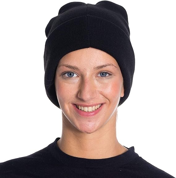 1 Pack - Acrylic Beanies for Women Soft Warm Knitted Winter Beanie Hat-1