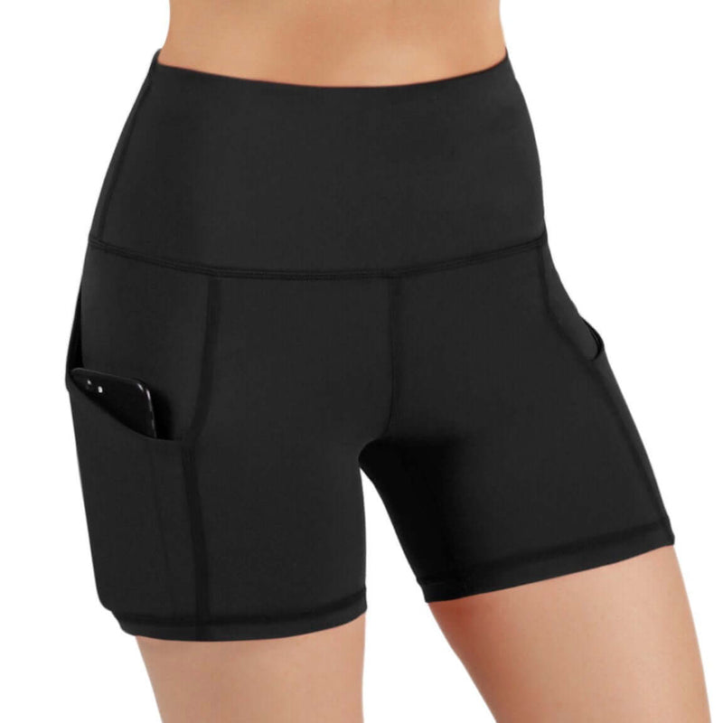 Jolie High-Waisted Athletic Shorts with Hip Pockets-5