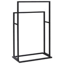 Freestanding Towel Rack Black 18.9"x9.4"x30.9" Iron