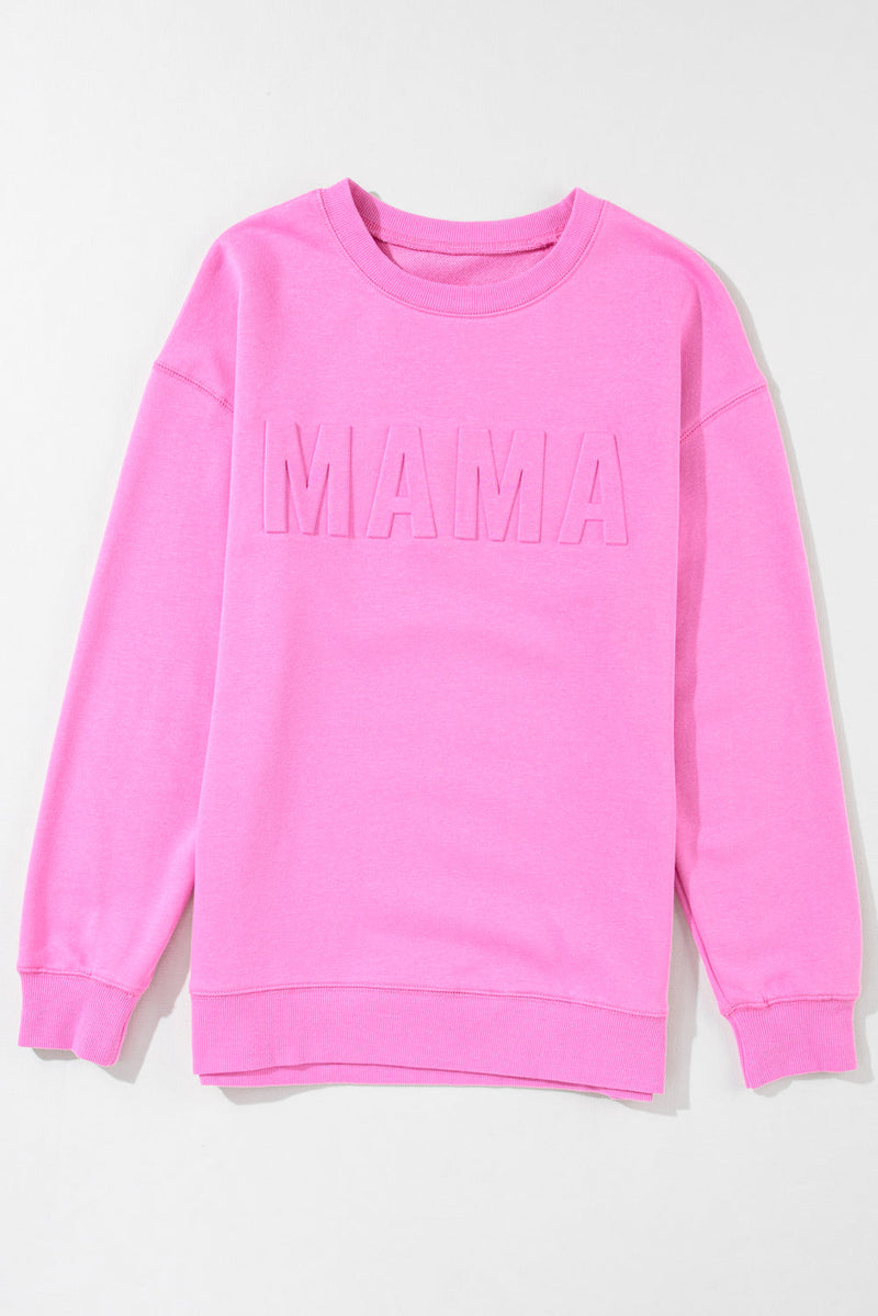 Vera MAMA Letter Embossed Casual Sweatshirt-0