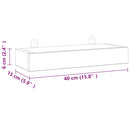 Wall Shelves 2 pcs 15.7"x5.9"x1.6" Solid Wood Teak