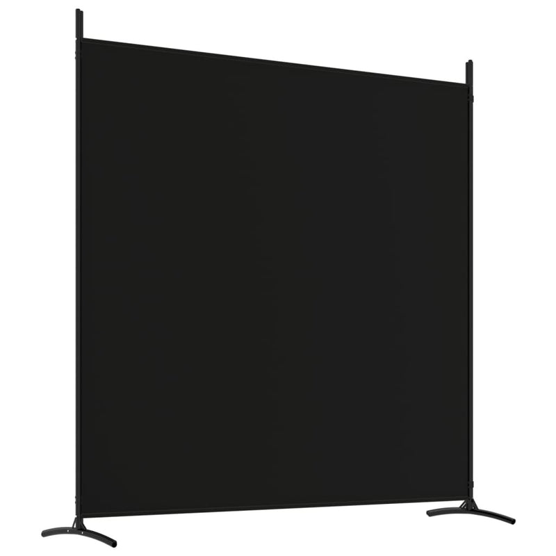 4-Panel Room Divider Black 274.8"x70.9" Fabric