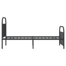 Metal Bed Frame without Mattress with Footboard Black 39.4"x78.7"