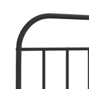 Metal Bed Frame without Mattress with Footboard Black 39.4"x78.7"