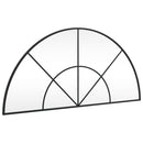 Wall Mirror Black 39.4"x19.7" Arch Iron