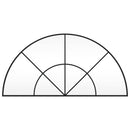 Wall Mirror Black 39.4"x19.7" Arch Iron