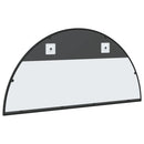 Wall Mirror Black 39.4"x19.7" Arch Iron
