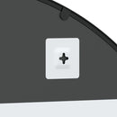 Wall Mirror Black 39.4"x19.7" Arch Iron