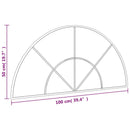 Wall Mirror Black 39.4"x19.7" Arch Iron