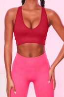 Scoop Neck Wide Strap Active Bra-6