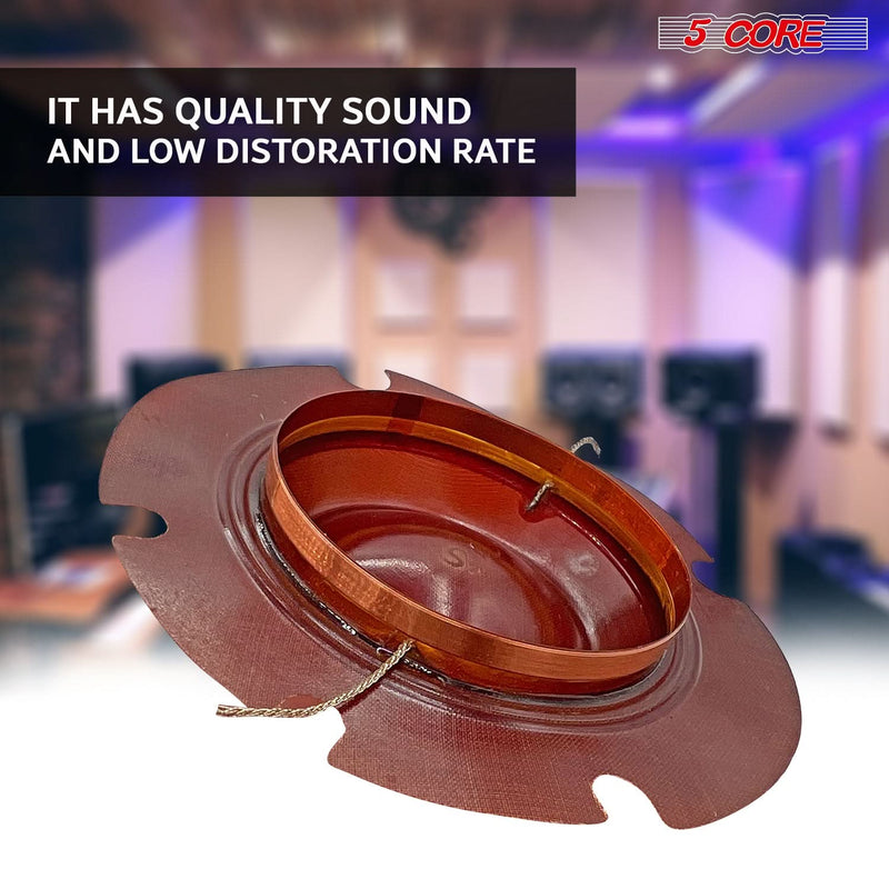 5 Core Replacement Diaphragm Titanium Universal 2" Phenolic Compression Driver Horn Voice Coil-3