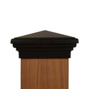 6x6 Post Cap │ Black Pyramid Top-0