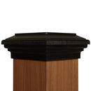 6x6 Post Cap │ Black Flat Top-1