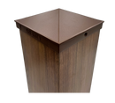 6x6 Post Cap | Brown Metal Post Cap-1