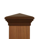 6x6 Post Cap │ Brown Pyramid Top-0