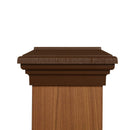 6x6 Post Cap │ Brown Flat Top-0
