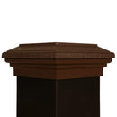 6x6 Post Cap │ Brown Flat Top-2
