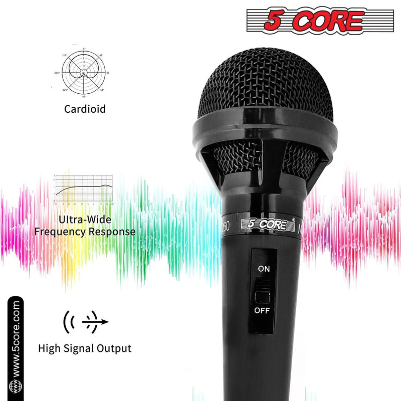 5Core XLR Microphone Dynamic Mic Karaoke Singing Studio Mics Handheld Microfono-3