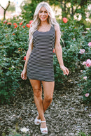 Flora Ribbed Knit Sleeveless Mini Dress-3