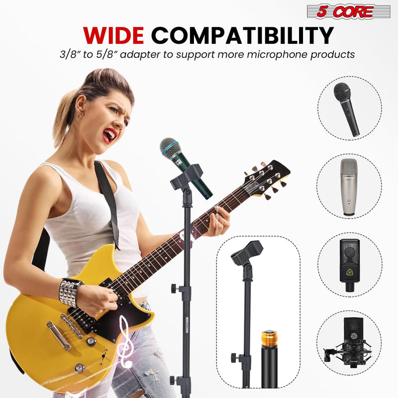 5Core Mic Stand Floor Adjustable Universal Heavy Duty Microphone Stands Round Base Soporte De micrófono-3