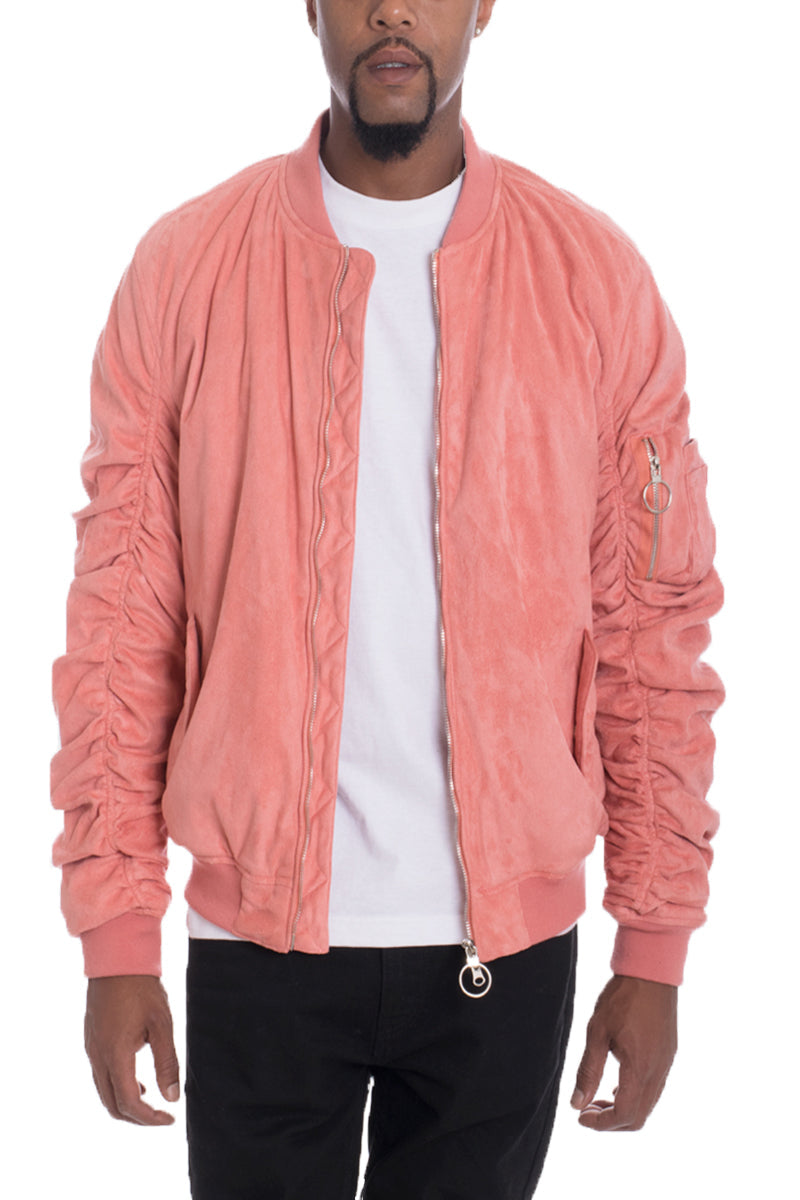 Faux Suede Tagged Bomber-6