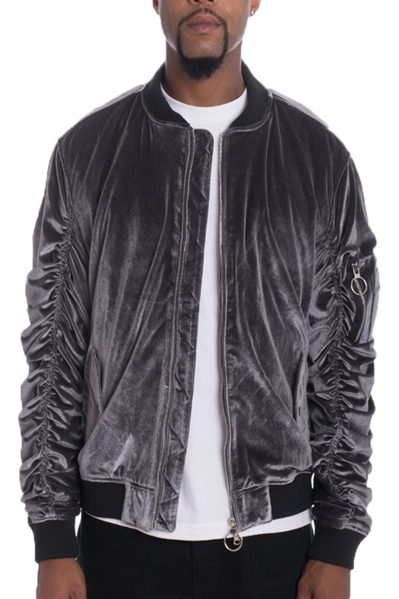 Velour Bomber Jacket-4