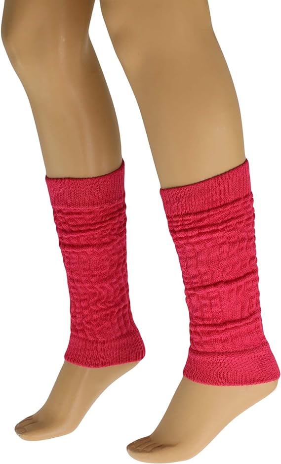 1 Pair - Cotton Leg Warmers Boot Socks Retro Style Knitted Retro Baggy Leg Warmer-5