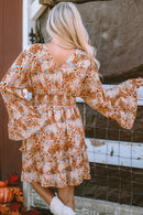 Allison Floral Smocked Waist Dress-1