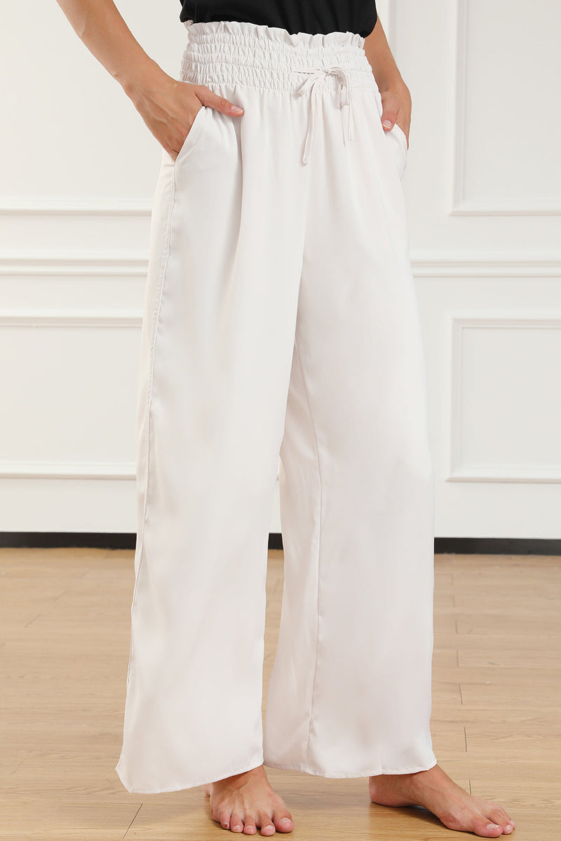 Kendra Smocked High Waist Wide Leg Pants-3