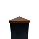 6x6 Post Cap | Brown Metal Post Cap-0