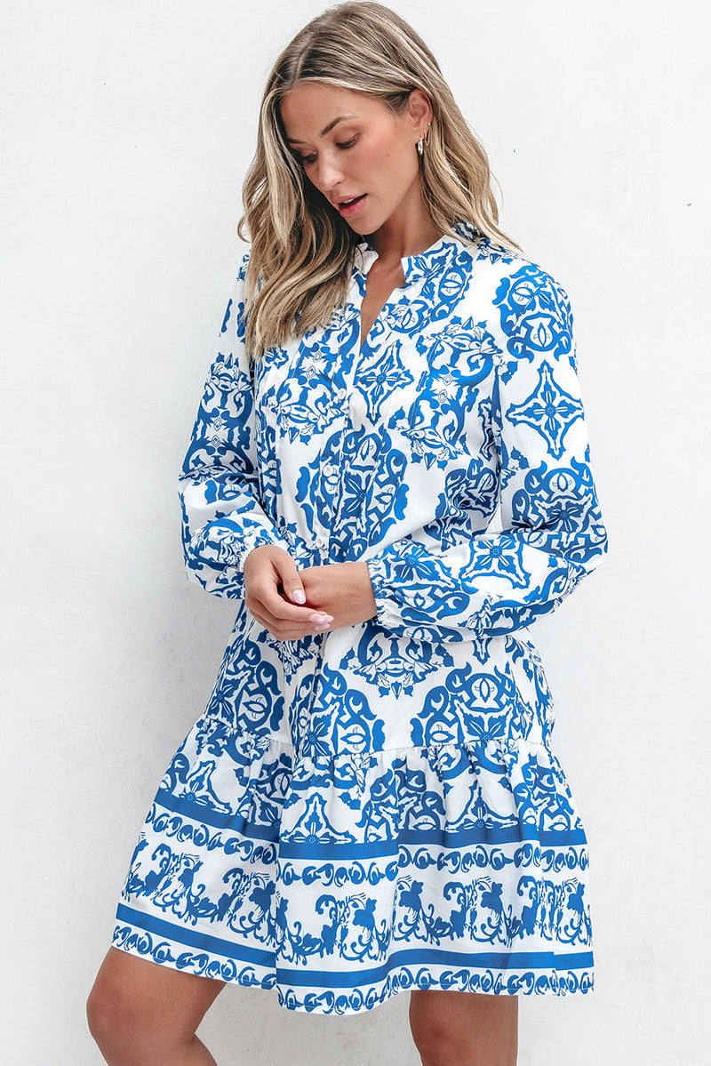 Adalynn Tribal Button Up Loose Mini Dress-2