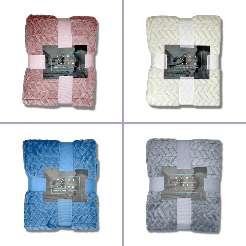 Home Collection Embossed Throw-0