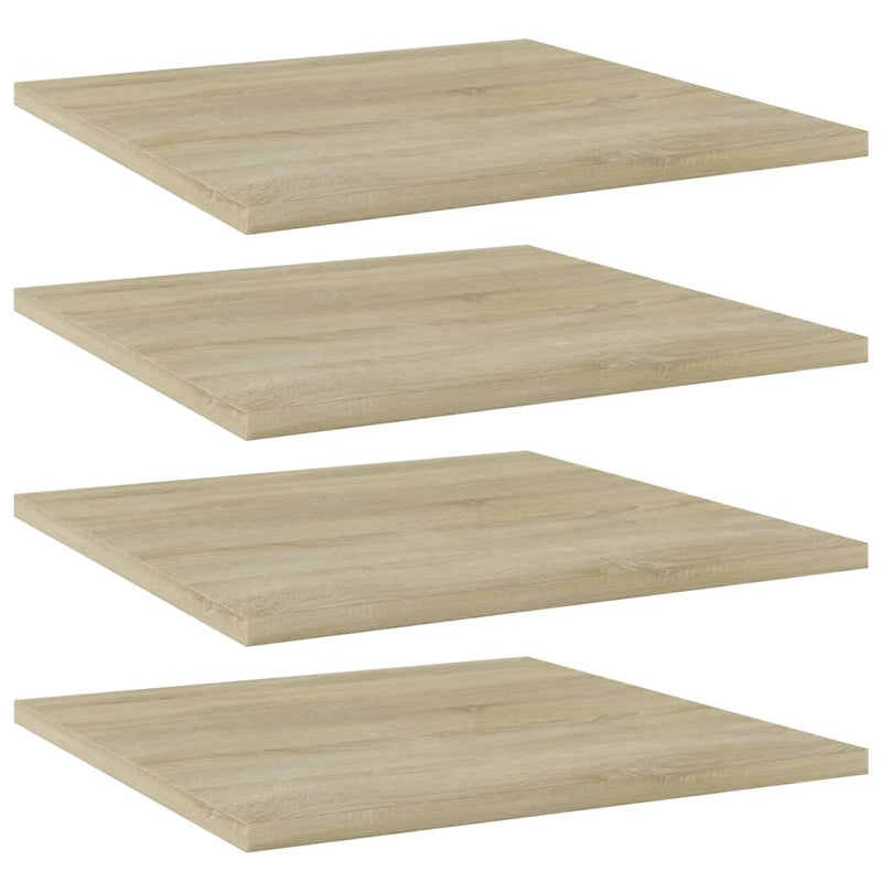 Bookshelf Boards 4 pcs Sonoma Oak 15.7"x15.7"x0.6" Engineered Wood