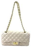 QUILTED FAUX LEATHER HAND BAG-3