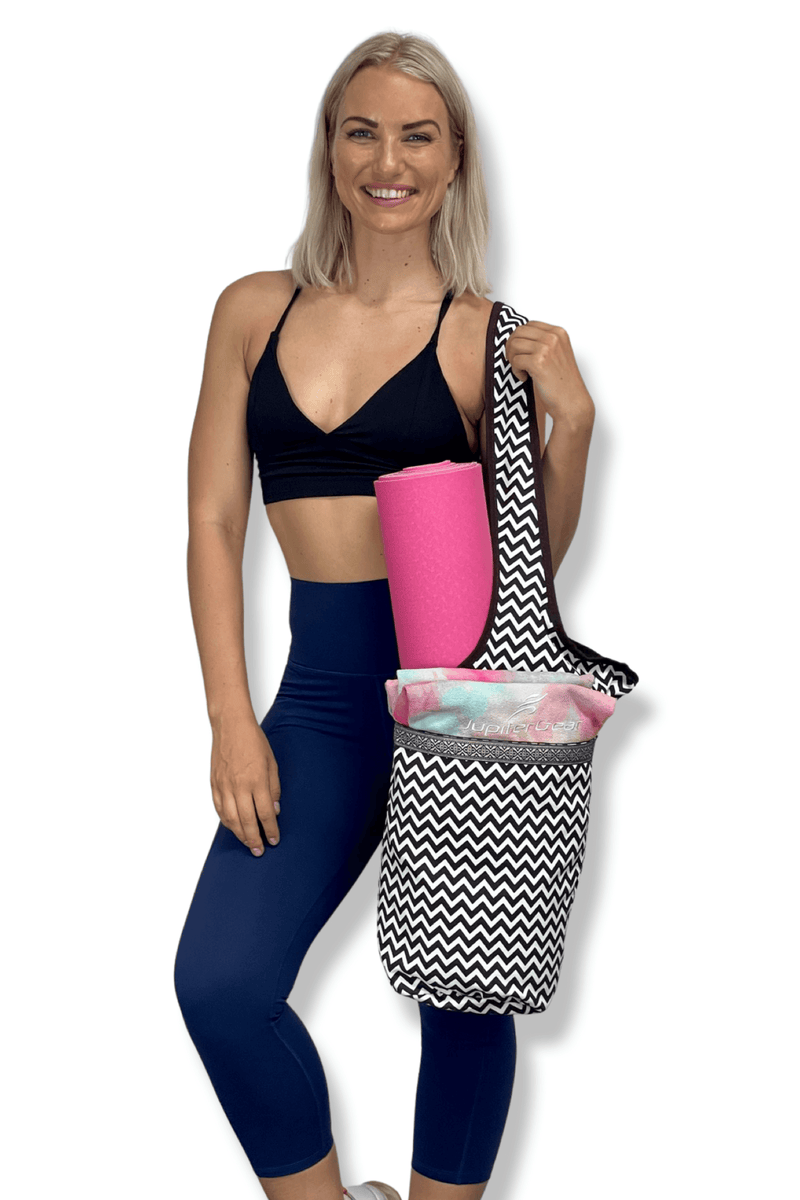 Yoga Mat Carrying Tote Bag with Large Pockets-0